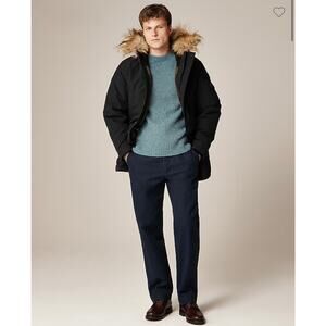 J.Crew Men's Black Hoodied Nordic Parka With PrimaLoft® Size M NWT